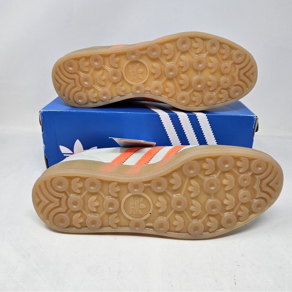 Wmns Adidas Gazelle Indoor Linen Green Orange Sneaker - Picture 1 of 4